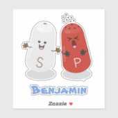 かわいいかわいいの塩とコショウのシェーカー漫画 シール (シート)