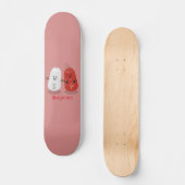 かわいいかわいいの塩とコショウのシェーカー漫画 スケートボード (正面)