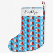 かわいいかわいいの塩とコショウのシェーカー漫画 スモールクリスマスストッキング (裏面)