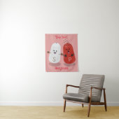 かわいいかわいいの塩とコショウのシェーカー漫画 タペストリー (インサイチュ)