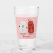 かわいいかわいいの塩とコショウのシェーカー漫画 タンブラーグラス (裏面)