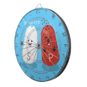 かわいいかわいいの塩とコショウのシェーカー漫画 ダーツボード (正面右)