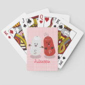 かわいいかわいいの塩とコショウのシェーカー漫画 トランプ (裏面)