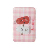 かわいいかわいいの塩とコショウのシェーカー漫画 バスマット (正面縦)