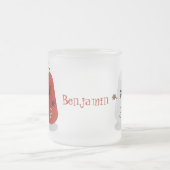 かわいいかわいいの塩とコショウのシェーカー漫画 フロストグラスマグカップ (中央)