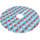 かわいいかわいいの塩とコショウのシェーカー漫画 ブラッシュドポリエステルツリースカート (アングル)