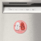 かわいいかわいいの塩とコショウのシェーカー漫画 マグネット (インサイチュ (食洗機))