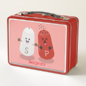 かわいいかわいいの塩とコショウのシェーカー漫画 メタルランチボックス (裏面)