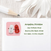 かわいいかわいいの塩とコショウのシェーカー漫画 ラベル (インサイチュ)