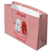 かわいいかわいいの塩とコショウのシェーカー漫画 ラージペーパーバッグ (裏面アングル)