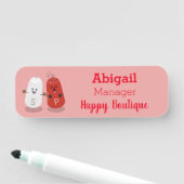 かわいいかわいいの塩とコショウのシェーカー漫画 名札 (インサイチュ)