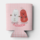 かわいいかわいいの塩とコショウのシェーカー漫画 缶クーラー (裏面)