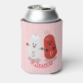 かわいいかわいいの塩とコショウのシェーカー漫画 缶クーラー (缶裏面)