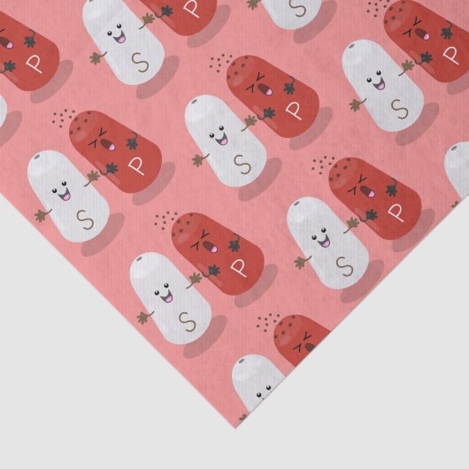 かわいいかわいいの塩とコショウのシェーカー漫画 薄葉紙 (詳細)