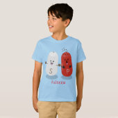 かわいいかわいいの塩とコショウのシェーカー漫画 Tシャツ (正面フル)