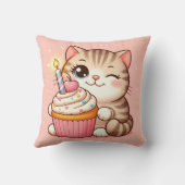 かわいいかわいいの子ネコにカップケーキ クッション (裏面)
