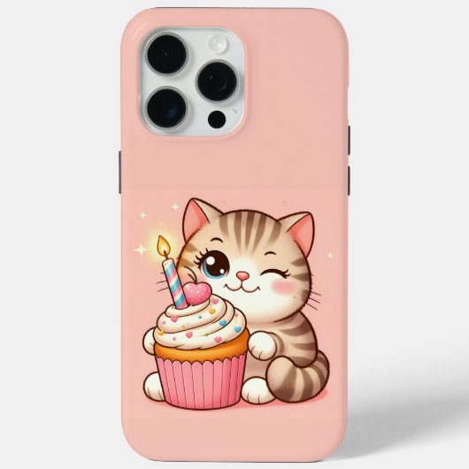 かわいいかわいいの子ネコにカップケーキ Case-Mate iPhoneケース (裏面)