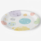 かわいいかわいいの宇宙の星及び惑星の誕生会 ペーパープレート (アングル)