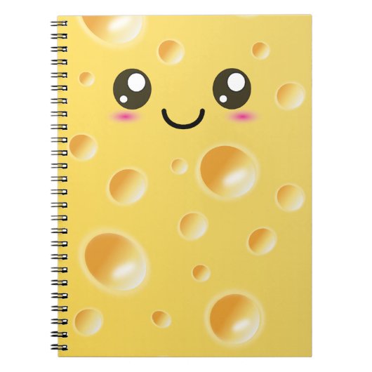 かわいいかわいいの幸せなチーズノート ノートブック (正面)