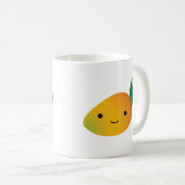 かわいいかわいいの微笑のマンゴ コーヒーマグカップ (正面右)