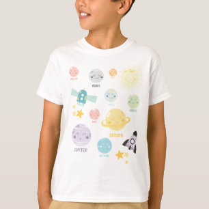 かわいいかわいいの惑星の太陽系の天文学 Tシャツ