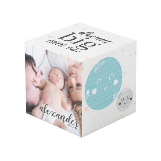 かわいいかわいいの惑星は夢の大きな小さな1つのベビー フォトキューブ (正面アングル)