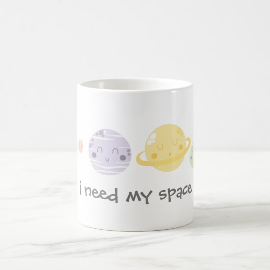 かわいいかわいいの惑星私は私の宇宙を必要とします コーヒーマグカップ (中央)