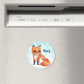 かわいいかわいいの漫画の狐 マグネット (インサイチュ (食洗機))