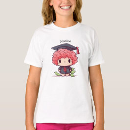 かわいいかわいいの漫画パーソナライズされた卒業 Tシャツ