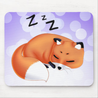 かわいいかわいいの睡眠の漫画の孤 マウスパッド