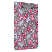 かわいいかわいいの落書き猫が付いているパターン クリップボード (右)