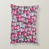 かわいいかわいいの落書き猫2が付いているパターン アクセントクッション (裏面(縦))