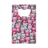 かわいいかわいいの落書き猫2が付いているパターン クレジットカード栓抜き (裏面)