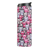 かわいいかわいいの落書き猫2が付いているパターン タンブラー (回転左)