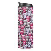 かわいいかわいいの落書き猫2が付いているパターン タンブラー (回転右)