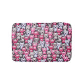 かわいいかわいいの落書き猫2が付いているパターン バスマット (正面)