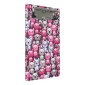 かわいいかわいいの落書き猫2が付いているパターン ミニクリップボード (アングル)