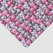 かわいいかわいいの落書き猫2が付いているパターン 薄葉紙 (詳細)