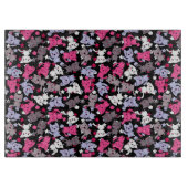 かわいいかわいいの落書き猫3が付いているパターン カッティングボード (正面)