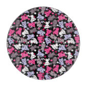 かわいいかわいいの落書き猫3が付いているパターン カッティングボード (正面)