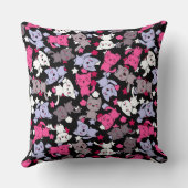 かわいいかわいいの落書き猫3が付いているパターン クッション (裏面)