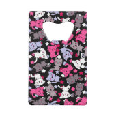 かわいいかわいいの落書き猫3が付いているパターン クレジットカード栓抜き (裏面)