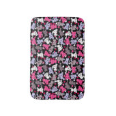 かわいいかわいいの落書き猫3が付いているパターン バスマット (正面縦)