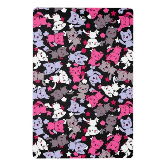 かわいいかわいいの落書き猫3が付いているパターン ミニクリップボード (裏面)