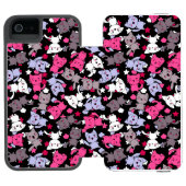 かわいいかわいいの落書き猫3が付いているパターン INCIPIO iPhoneウォレットケース (フォリオ Open)