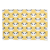 かわいいかわいいの赤面のパンダの顔パターン 枕カバー (正面)