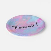 かわいいかわいいの銘刻文字のパステル調の魔法の輝き ペーパープレート (アングル)