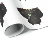 かわいいかわいいの黒い寿司猫 ラッピングペーパー (ロールコーナー)