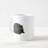 かわいいかわいいの黒猫 コーヒーマグカップ (正面左)
