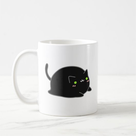 かわいいかわいいの黒猫 コーヒーマグカップ (左)
